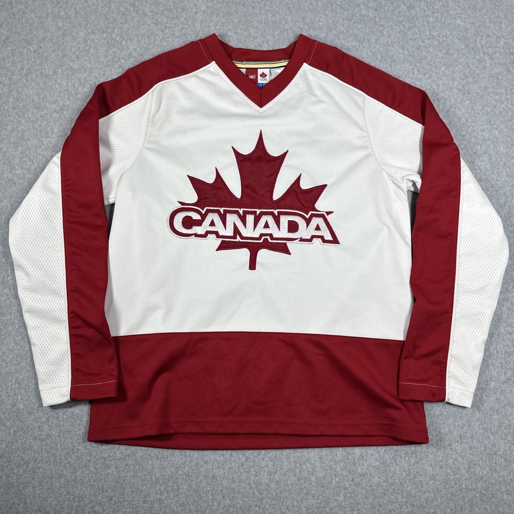 HBC Canada Olympic Team 2006 Hockey Jersey Men's Medium Torino Games